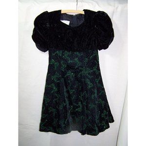 Jessica McClintock Black and Green Kids Formal Dress